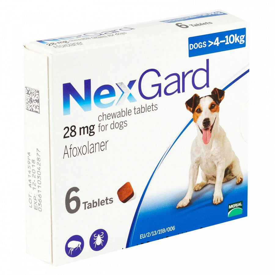 ネクスガード28mg(>4kg~10kg)6チュアブル入り