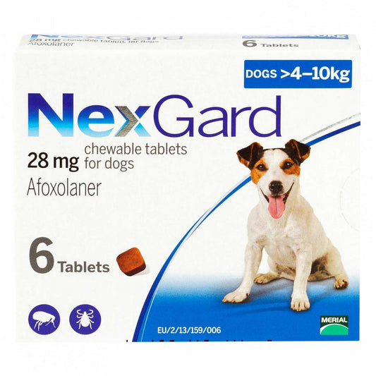 ネクスガード28mg(>4kg~10kg)6チュアブル入り