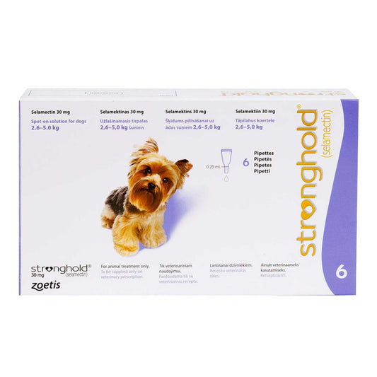 ストロングホールド超小型犬用6本(レボリューション欧州版)